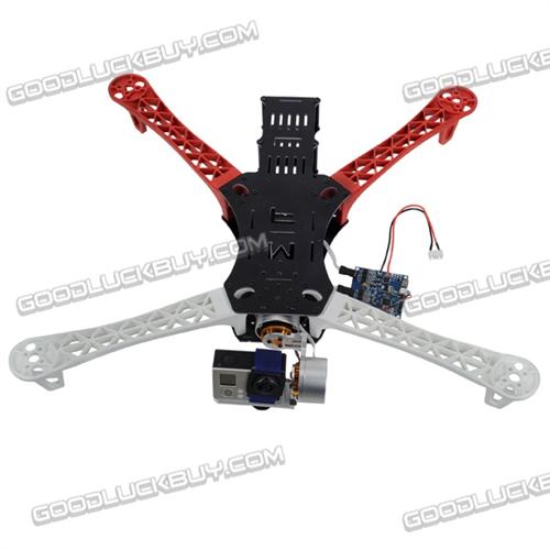 Locust Quadcopter Frame & 2-Axis Gopro 3 Aluminum Gimbal BGC 3.0 MOS Controller [GLB-101770]